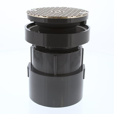 Jones Stephens 4in LevelBest Complete Pipe Fit Cleanout System with 3in Plastic Spud and 5in Nickel Bronze Cover C59244